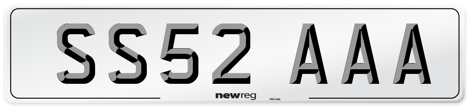 SS52 AAA Number Plate from New Reg